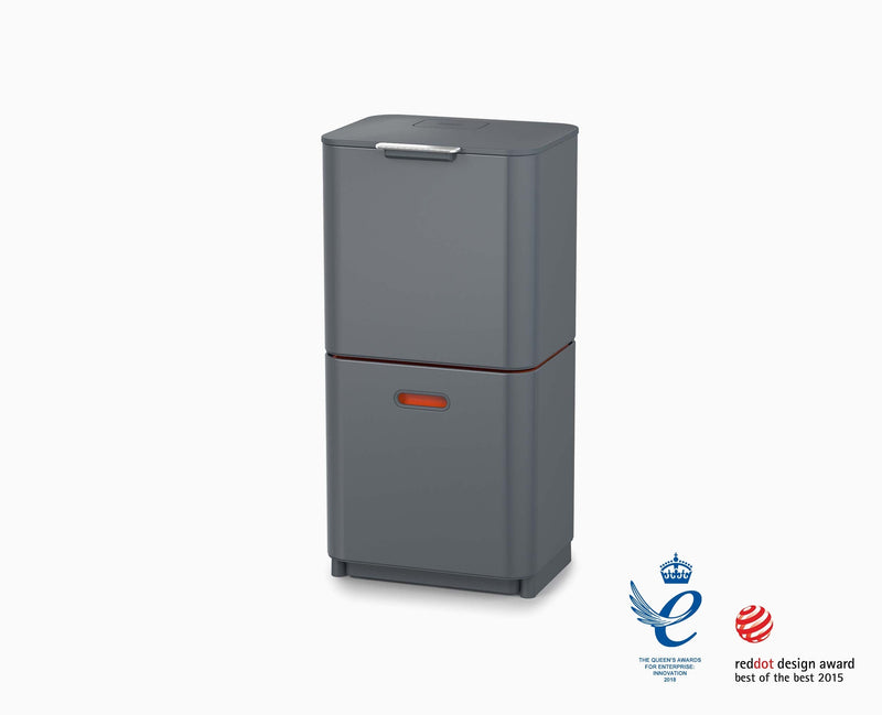 Totem Max 60L Grey Waste & Recycling Bin - kindersbr