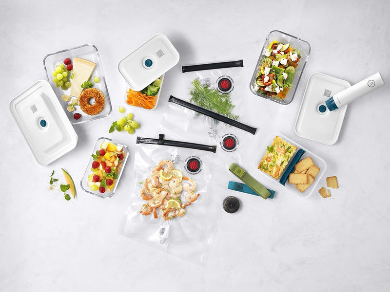 ZWILLING Fresh & Save Vacuum Starter Set, Glass, M/L, 16-pcs, La Mer - kindersbr