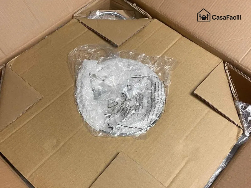 Rechaud Giratório Com 6 Compartimentos Aço Inox E Vidro