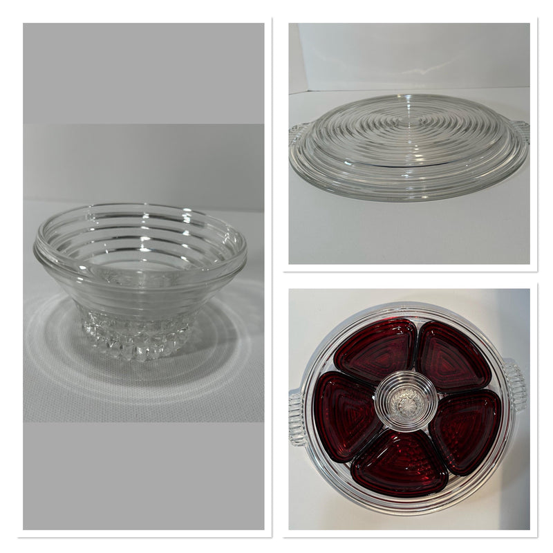 🍷 Bandeja Decorativa com Divisórias Rubi