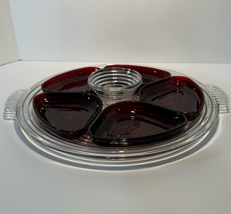 🍷 Bandeja Decorativa com Divisórias Rubi