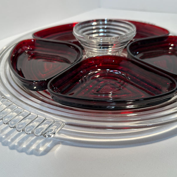 🍷 Bandeja Decorativa com Divisórias Rubi