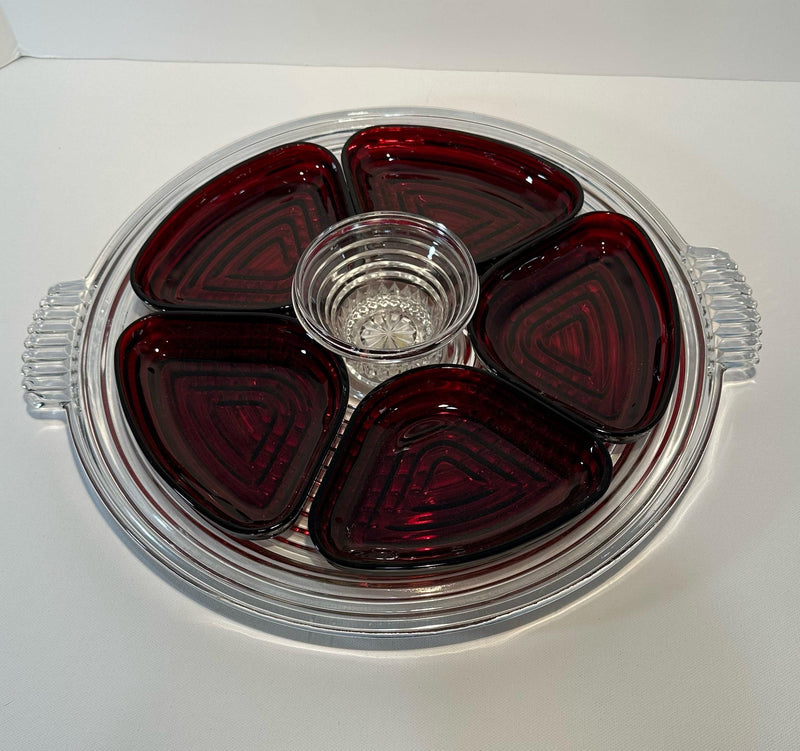 🍷 Bandeja Decorativa com Divisórias Rubi