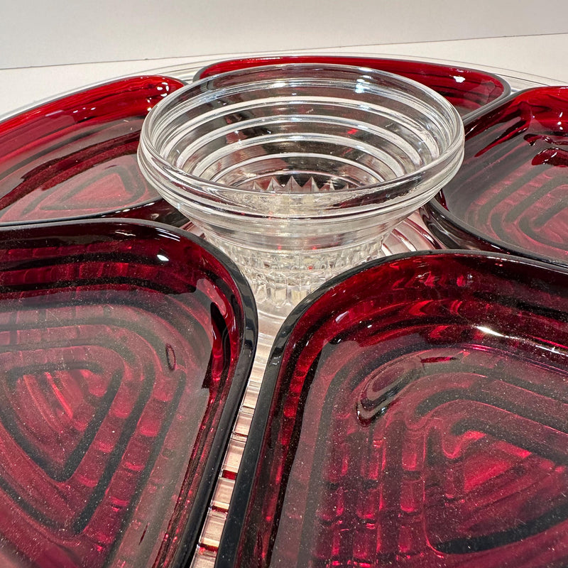 🍷 Bandeja Decorativa com Divisórias Rubi
